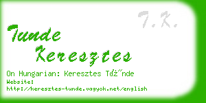 tunde keresztes business card